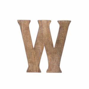 ポッシュリビング ウッデンアルファベット W 41073 | 木製品 ディスプレイ 自立可能 インテリア 小物 ナチュラル カッコいい かわいい 海