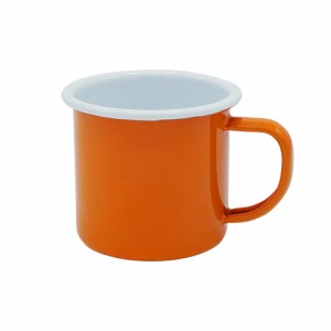 ポッシュリビング POMEL マグカップL オレンジ 63965 | ホーローマグカップ コップ 琺瑯 ほうろう 食器 コーヒー 紅茶 ティータイム おし
