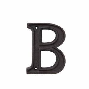 ポッシュリビング アルミアルファベット B 63261 | 壁飾り 表札 プレート オブジェ ディスプレイ インテリア 小物 ナチュラル アンティー