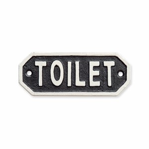 ポッシュリビング サインプレート TOILET ブラック 63578 | プレート トイレ お手洗い インテリア 小物 ナチュラル かわいい シンプル オ