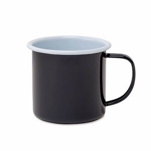 ポッシュリビング POMEL マグカップ L  チャコール 63773 | ホーローマグカップ コップ 琺瑯 食器 おしゃれ レトロ キッチン インテリア 