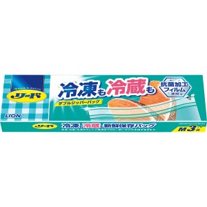 ライオン リード 冷凍も冷蔵も新鮮保存バッグ Ｍ３枚 SBKM3＊JTL | 24-0652-062キッチンツール キッチン 食品保存 密封 保存袋 冷凍 解凍