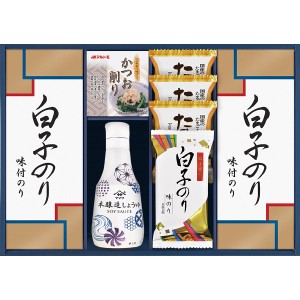 ヤマサ鮮度しょうゆ＆白子のり詰合せ IT-30R2 | 24-7606-040食品 しょうゆ のり 海苔 かつおパック スープ 調味料 料理 和風 詰め合わせ 