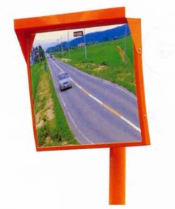 信栄物産 道路鏡 （アクリル製） オレンジ A46H | 大型 大型ミラー シンコーミラー ミラー 鏡 かがみ 道路鏡 道路反射鏡 アクリル製 オレ