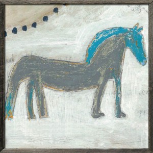 SPICE スパイス SUGARBOO Horse with Blue Mane AP266-GW-24x24inch |  アート  