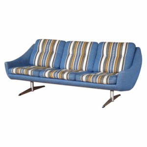 SPICE スパイス blue striped airport leg sofa STG-SOF-1536 | インテリア  ソファ 北欧 ヴィンテージ 家具 アンティーク 北欧家具 丸い