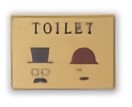 TRI MINI SIGN BOARD TOILET   SLW040 | TOILET トイレ お手洗い サインプレート プレート サインボード ヴィンテージ レトロ ナチュラル