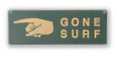 TRI MINI SIGN BOARD GONE SURF  SLW042 | GONE SURF サインプレート プレート サインボード ヴィンテージ レトロ ナチュラル 看板 丈夫 