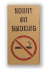 TRI MINI SIGN BOARD NO SMOKING   SLW045 | NO SMOKING 禁煙 サインプレート プレート サインボード ヴィンテージ レトロ ナチュラル 看