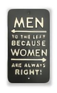 TRI IRON PLATE MEN LEFT WOMEN RIGHT  SLW053 | MEN LEFT WOMEN RIGHT 男性 女性 プレート アイアンプレート トイレ お手洗い アンティ