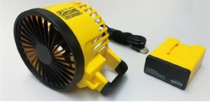 TRI MINI BLOWER  Circus YELLOW SLW201 | ミニ扇風機 小型 ハンディファン デスクファン ハンズフリー モバイルバッテリー 充電不要 手