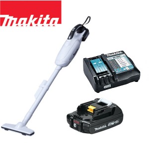 当店だけ！バッテリー充電器も1年保証! マキタ CL182FDZW コードレス掃除機 18V 紙パック式 軽量バッテリー 急速充電器 クリーナー オリ