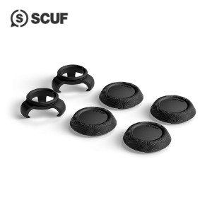 当店だけの安心保証！SCUF スカフ UNIVERSAL THUMBSTICK GRIPS PULSE BLACK 黒 サムスティック用グリップ 6P PS4 PS5 コントローラー【ネ