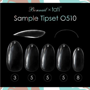 ネイルチップ クリア Bonnail ボンネイル×tati サンプルチップセット オーバル O510