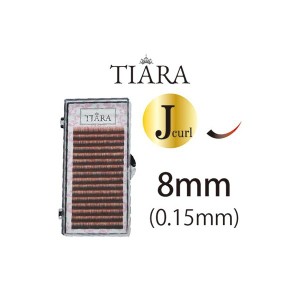【メール便OK】 つけまつげ TIARA（ティアラ） グラデーションカラーラッシュTIARA レッド＆ブラック Jカール 8mm（0．15mm）