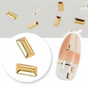 ネイルパーツ スタッズ ピアドラ pieadra  スタッズ メタル長方形 1×3mm 50P ゴールド