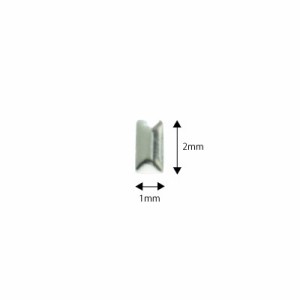 ネイルパーツ スタッズ  ピアドラ pieadra スタッズ メタル長方形 1mm×2mm 50P シルバー