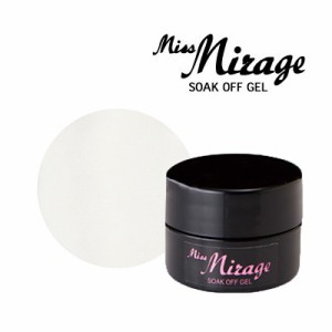 ジェルネイル カラージェル ミス ミラージュ Mirage  ソークオフジェル マットホワイトM1 5g