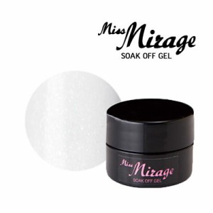 ジェルネイル カラージェル ミス ミラージュ Mirage  ソークオフジェル パールオーロラホワイト R2 5g