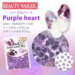 ネイルパーツ ラメ ホログラム グリッター アート BEAUTY NAILER ビューティーネイラー BN ラメラメミックス LLM-6 パープルハート