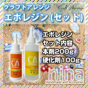 レジン エポレジン （セット）（本剤200g・硬化剤100g） | アクセサリー作りに必須なエポレジンセット！ / レジン液 レジン アクセサリー