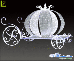 【大型商品】【イルミネーション】クラシック馬車【かぼちゃ】【パンプキン】【3D】【クリスマス】【イルミネーション】【電飾】【装飾】