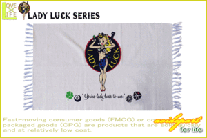 【アメリカン雑貨】ラグマット【LADY LUCK】【幸運の女神】【エド・ロス】【コットンマット】【COTTON MAT】【マット】【敷物】【インテ