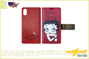 【アメリカン雑貨】【BettyBoop】フリップケースiPhoneX【BT-RED】【ベティ】【ベティ・ブープ】【iPhoneケース】【iPhoneX】【アイフォ