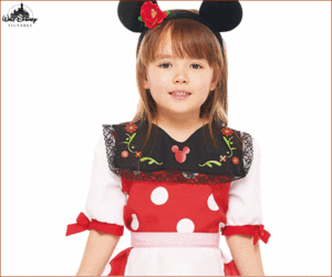 【キッズ】チロリアンミニー【S】【ミニー】【ミニーマウス】【ドット】【Disney】【ハロウィン】【コスプレ】【コスチューム】【衣装】