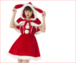【レディ】バニーケープサンタ【サンタ】【クリスマス】【仮装】【衣装】【コスプレ】【コスチューム】【サンタクロース】【パーティ】・
