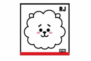 マル5785001200  【BT21】【LINE FRIENDS】【ラインフレンズ】ミニタオル【フェイス】【RJ】【アールジェイ】【アイドル】【韓国】【ライ