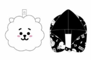 マル5785011900  【BT21】【LINE FRIENDS】【ラインフレンズ】フード付きネックピロー【RJ】【アールジェイ】【アイドル】【韓国】【ライ