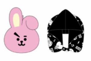 マル5785012400  【BT21】【LINE FRIENDS】【ラインフレンズ】フード付きネックピロー【COOKY】【クッキー】【アイドル】【韓国】【ライ