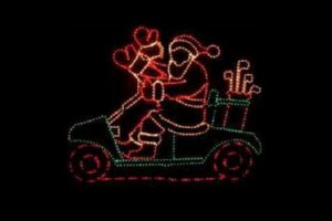 IDC-RLS276  【イルミネーション】クリスマスイルミネーション【レッド】【グリーン】【サンタクロース】【バイク】【クリスマス】【平面