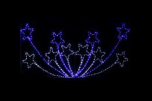 IDC-RLS393  【イルミネーション】星イルミネーション【ブルー】【星】【流れ星】【クリスマス】【平面】【壁掛け】【輝き】【電飾】【LE