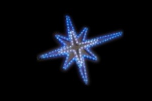IDC-RLS394  【イルミネーション】星イルミネーション【ブルー】【星】【クリスマス】【平面】【壁掛け】【輝き】【電飾】【LED】【モチ