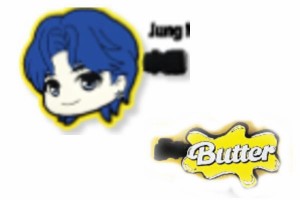 エス15554 【送料無料】【TinyTAN】【タイニータン】ラバー前髪クリップ【Jung Kook】【ジョングク】【グク】【Butter】【BTS】【防弾少