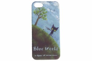 ナイ  地球にやさしく 【オリジナル】【ブルー・ワールド】iPhone5/5sケース【地球にやさしく】【猫】【ネコ】【ねこ】【動物】【アニマ