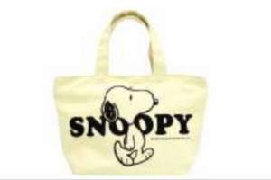 ナカ181398-23 【スヌーピー】【SNOOPY】ファスナーミニトート【ホワイト】【白】【ピーナッツ】【ウッドストック】【すぬーぴー】【かば