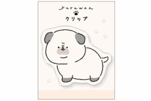 カミ210141 【日本製】【オリジナル】【YURUWAN】アクリルクリップ【パグ】【犬】【いぬ】【イヌ】【動物】【アニマル】【クリップ】【留