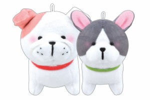 クラ111892 【オリジナル】ニコぬいキーホルダー【ブルドッグ】【犬】【動物】【アニマル】【キーホルダー】【キーリング】【チャーム】