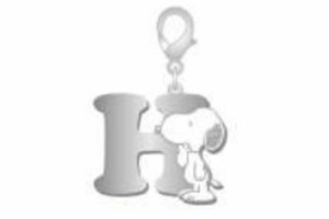 ナカ183026-23  【送料無料】【スヌーピー】【SNOOPY】イニシャルチャムコレキーホルダー【H】【ピーナッツ】【ウッドストック】【すぬー