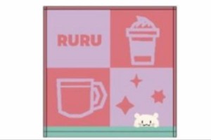 マル5445002000  【LINE FRIENDS】【ラインフレンズ】【TRUZ】【トゥルーズ】ミニタオル【パターン】【RURU】【ルル】【ライン】【スタン