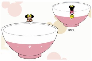 サンSAN4081-2　【ディズニーキャラクター】フィギュア付き茶碗【ミニーマウス】【ディズニー】【映画】【アニメ】【茶碗】【お皿】【食