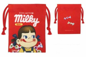 ケイOS-MK-MI　【送料無料】【お菓子シリーズ】ミニ巾着【MILKY】【ペコちゃん】【不二家】【お菓子】【おやつ】【ポーチ】【ケース】【