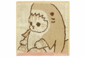 マル835000800　【mofusand】【モフサンド】タオルハンカチ【おすわりサメにゃん】【ネコ】【動物】【アニマル】【タオル】【たおる】【