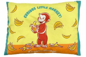 マル4765018700　【おさるのジョージ】ジュニア枕【マイルーティーン】【ジョージ】【ひとまねこざる】【Curious George】【絵本】【アニ