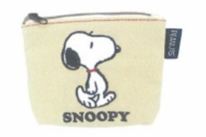 ナカ185808-23　【送料無料】【スヌーピー】【SNOOPY】サガラキャンバスティッシュポーチ【ホワイト】【白】【ピーナッツ】【ウッドスト