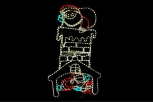 　LED　エントツサンタ　クリスマス　【イルミネーション】 【夜】【夜空】【クリスマス】【イルミネーション】【電飾】【モチーフ】【大