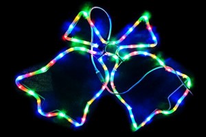 　【LEDイルミネーション】シンプル　ベル　レインボー　ミックス　リボン【クリスマス】【LED】【イルミネーション】【電飾】【Xmas】【